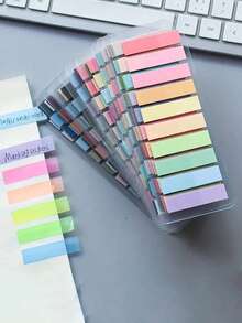 200/600/1000/1400 piezas Notas adhesivas escribibles, Etiquetas de marcador de libros reutilizables y translúcidas para marcar y organizar páginas - Multicolor - Ver 7
