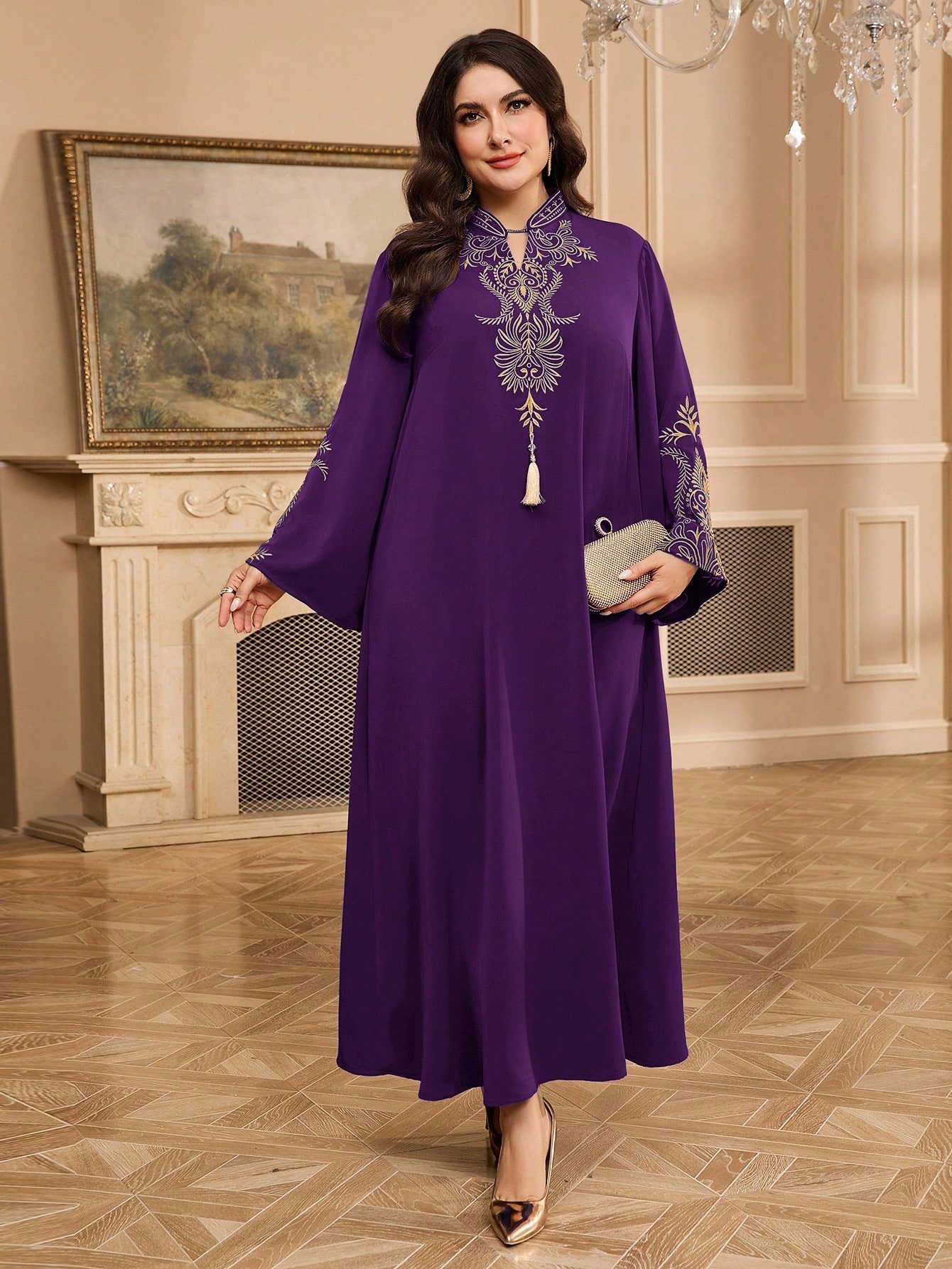 Al Najma فستان نسائي أنيق بتفاصيل مطرزة على الطراز...