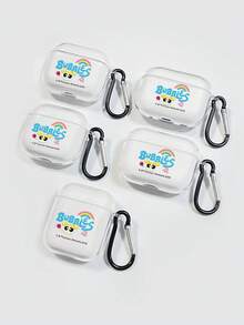 THE POWERPUFF GIRLS X SHEIN 可爱泡泡图案蓝牙耳机保护套 - 無色 - 查看 9