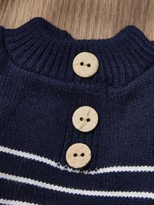 PETSIN 1件黑色椰子纽扣圣诞宠物毛衣圣诞风格秋冬高领加厚保暖宠物衣服 - 黑色 - 查看 5