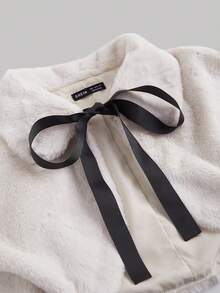 SHEIN MOD 女士优雅蓬松短款斗篷外套，秋冬季，返校节服装