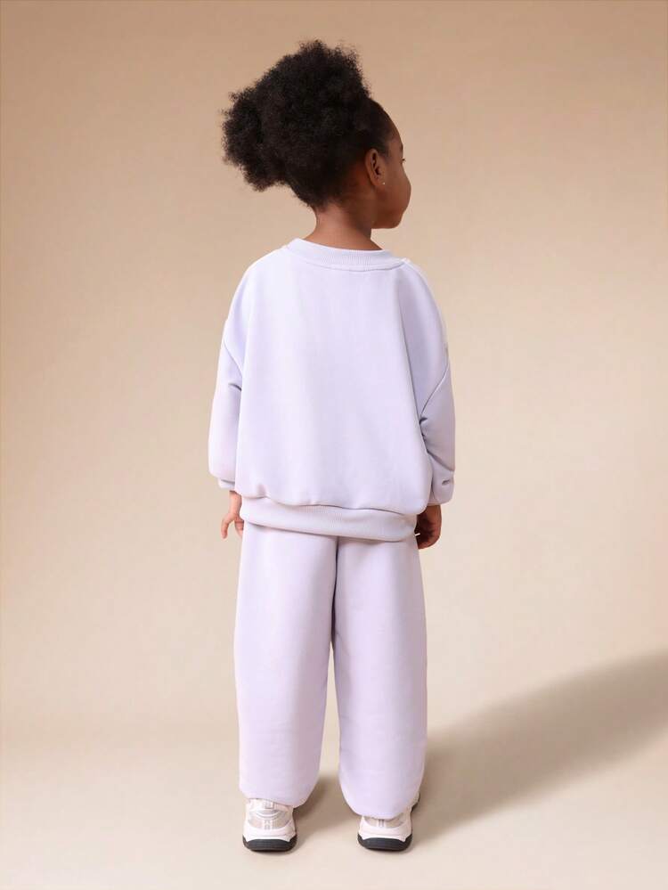 Lavender Sweatshirt And Joggers Co-Ord Set