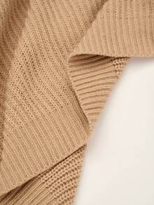 RONVEXI Loose Fit Men's Solid Ribbed Knit Duster Beige Cardigans, Long Sleeve Top - Pale Yellow - View 7