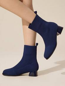 CUCCOO BASICS Giày bốt cổ ngắn đế dày thoáng khí đa năng thời trang dành cho nữ - Màu xanh lam - Xem 8
