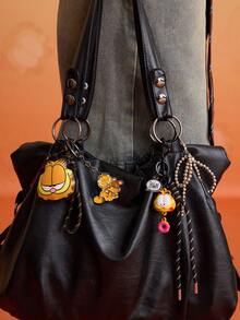 GARFIELD | SHEIN 立体创意包包挂件，甜甜圈钥匙扣，礼品 - 橘色 - 查看 5