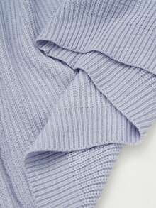 RONVEXI Loose Fit Men's Solid Ribbed Knit Duster Cardigan - Dusty Purple - View 8