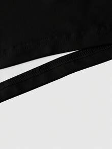 ROMWE Kawaii 可爱复古动漫Y2K性感卡通印花女式短裤 - 黑色 - 查看 4