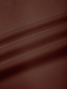 Franclia 大码仿珍珠装饰圆领无袖优雅上衣 - 咖啡棕 - 查看 4