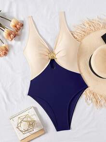 Swim Chiccia Bộ đồ bơi liền thân hở lưng màu sắc mới của Springbreak dành cho nữ, trang phục thời trang khi đi nghỉ mát - Nhiều màu - Xem 3