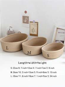 Giỏ đựng đồ hình bầu dục tối giản, hộp đựng đồ dùng nhà cửa cho phòng khách và phòng tắm, hộp đựng đồ ăn nhẹ, trái cây, đồ chơi, giỏ quà trang trí cho lối vào và trang trí nhà cửa. - Màu Khaki - Xem 5