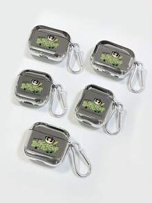 THE POWERPUFF GIRLS X SHEIN 可爱的毛茛花图案蓝牙耳机套 - 銀色 - 查看 2