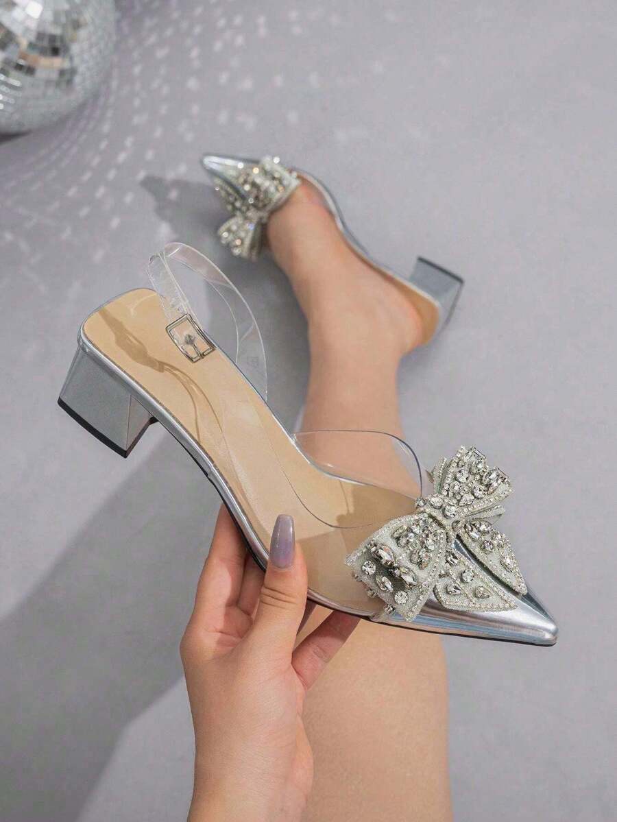 ISPORTE Women Heeled Sandals - Silver - View 1