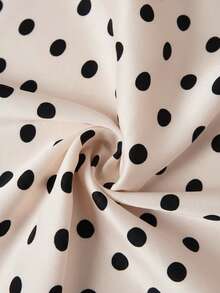 Firerie Plus Size Polka Dot Print Casual Skirt Spring To Summer - Apricot - View 6