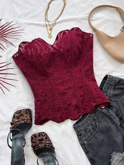 Soleia 新款休闲度假西部海滩婚礼宾客着装毕业早午餐女装，适合圣帕特里克节、春假、复活节、音乐节等场合，优雅波西米亚热带风情露背吊带露脐抹胸上衣