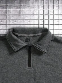 Manfinity Homme 2pcs Men's Solid Color Stand Collar Half Zip Long Sleeve Sweatshirt And Pocket Sweatpants Set Men Sweat Suit Mens Sweatpants And Sweatshirt Set Mens Jogging Set Gym Clothes Mens Workout Set