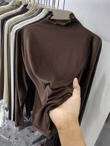 SHEIN LUNE 柔软抓绒保暖多功能大码长袖T恤