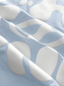 AXEPEAK Men's Knitted Casual Loose Fit Short Sleeve T-Shirt, Fashionable & Everyday Wear - Baby Blue - View 4