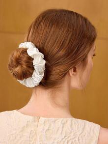 MOTF PREMIUM CHAMPAGNE FAUX SILK SCRUNCHIE - White - View 7