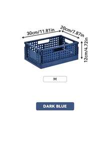 Joivida 1Pc Macron Colors Plastic Foldable Storage Basket Perfect For Storge And Daily Use Easy Assembly Can Be Used In Kitchen Bathroom Office Living Room Classroom Domitries - Multicolor - View 21