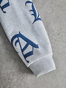 PAVTROS Men's Los Angeles Graphic Hoodie Sweatshirt, Suitable For Autumn/Winter Season La Hoodie Blue Graphic Hoodie, Thermal Lined - Light Grey - View 4