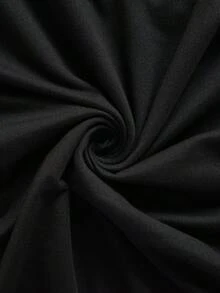 EMERY ROSE Áo nỉ cổ tròn in hình trái tim bất đối xứng thanh lịch, đa năng cỡ lớn, ngày lễ tình nhân - màu đen - Xem 4