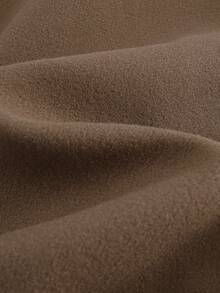 GlowEve 女士单排扣格子羊毛斗篷，优雅休闲街头风，适合日常通勤、商务出行、浪漫约会、派对、圣诞节等场合，驼色中长款大衣，秋冬款 - 彩色 - 查看 6