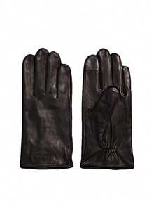 Calvin Klein Leather Classic Men's Gloves Black
