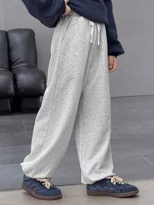 DAZY Tween Boys' Drawstring Waist Pockets Casual Pants - Light Grey - View 4