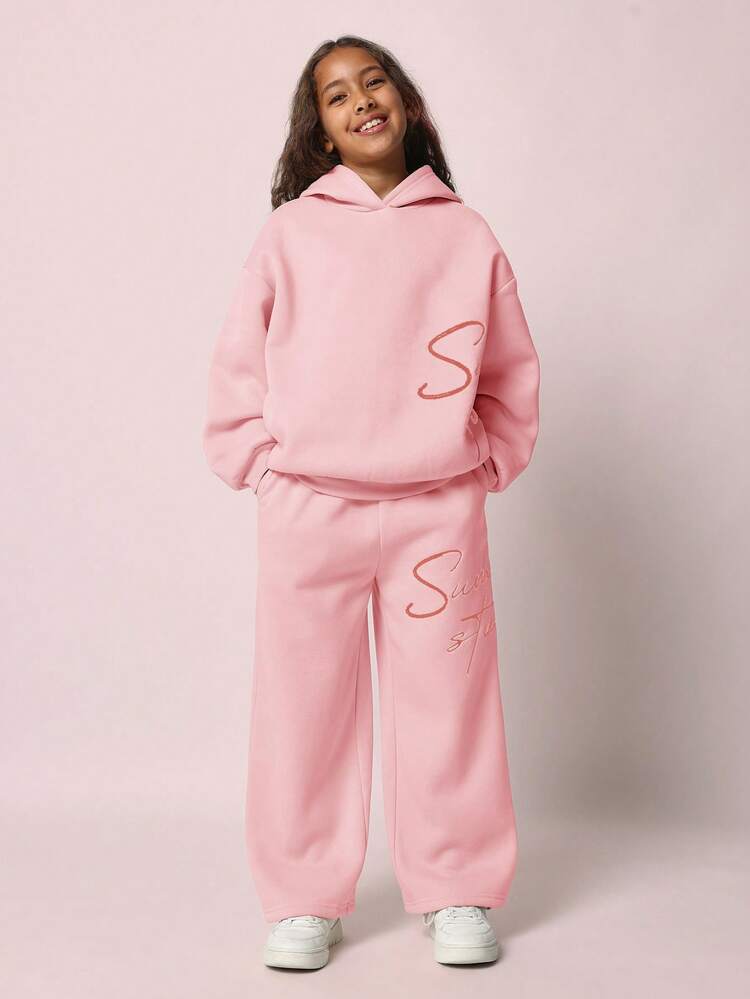 Hoodie And Sweatpants Co-Ord With Script Design