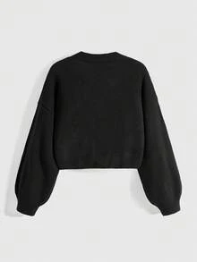 ROMWE Fairycore 复古蘑菇刺绣图案加大码仙女风蘑菇花卉森林树叶植物刺绣开衫毛衣，秋冬加大码女式上衣，加大码女式针织开衫 - 彩色 - 查看 6