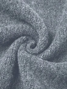 Elenzga 两件套深灰色收腰修身针织连衣裙，女士款，显瘦显瘦，秋冬季 - 灰色 - 查看 7