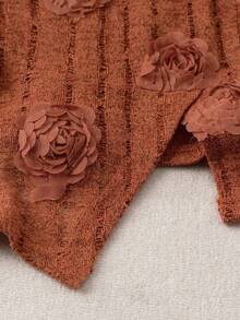 Franclia Asymmetrische, schöne Jacquard-Bluse mit Hohlmuster für Frauen (bestickter asymmetrischer Schnitt), Herbst