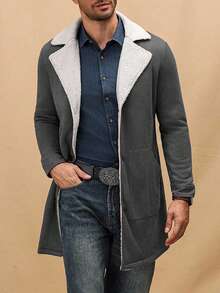 Manfinity Mode 男士秋冬撞色立领休闲针织外套，外出朋友外套，适合送给朋友、丈夫、男友的礼物