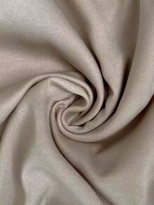 SHEIN Elenzya 女士优雅缎面串珠镂空交叉腰部修身长袖衬衫，精致秋冬上衣 - 卡其色 - 查看 7