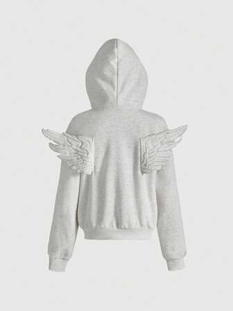 ROMWE Avant Y3K Pioneer sexy geflügelter überschnittener asymmetrischer Damen Sweatshirt