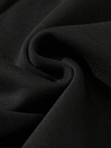 Sparklyn Tween Girl Cozy Fall & Winter Styles Casual Fashion Creative Personalized Fresh Chic Minimalist Leopard Print Number 67 Graphic Sweatshirt, Comfortable In Autumn/Winter - Black - View 5