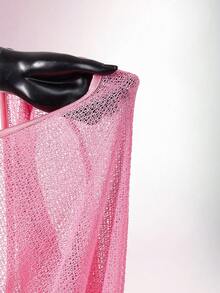 Amplova Rochie mini pentru femei, cu mânecă lungă, confortabilă, cu guler înalt, rochie mini sexy fără spate, potrivită pentru picnicuri de primăvară și drumeții - Galben de gâscă - Vizualizare 10