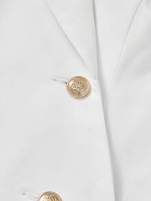 SHEIN MOD Double Breasted Vest Blazer In Fall/Winter - White - View 6