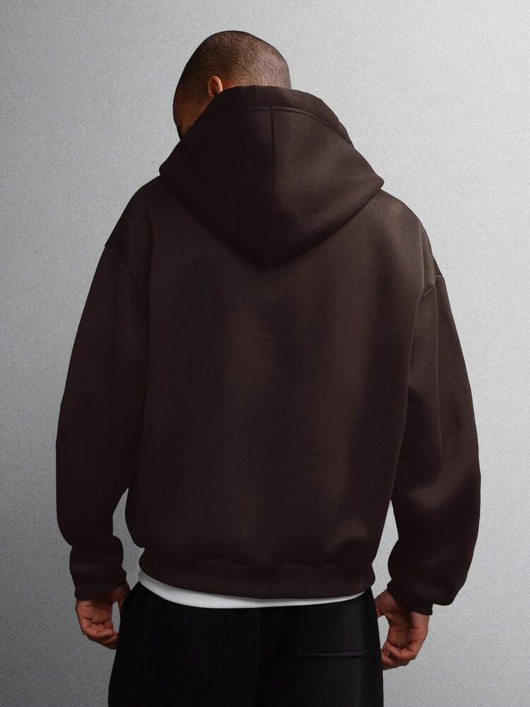 Full Zip Hoodie With Centre Pockets And Drawstring Hood