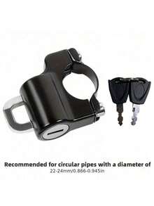 1pc Motorcycle Helmet Lock, Motorcycle Helmet Lock Motorcycle Accessories, Bicycle Helmet Lock Motorcycle Helmet Lock Electric Motorcycle Helmet 22-28mm Handlebar Clamp Sleeve Scooter Lock Accessories - A - View 5