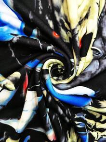 Lalippa Women's Fashionable Printed Round Neck Short Sleeve T-Shirt - Multicolor - View 3