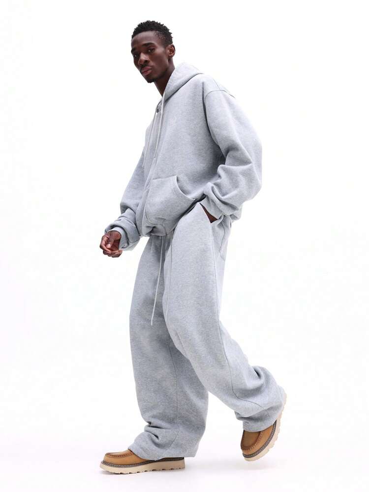 Hooded Co-Ord Set With Wide Leg Sweatpants