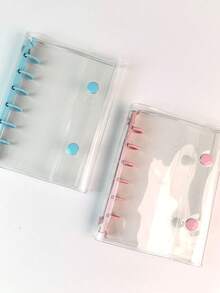 A7 Transparent Portable File Folder With Double Snap Design, Can Store Beautiful Photos, Can Be Used As Photo Album, Money Saving, Stationery, Notebook, Sticker Book, Office Supplies, School Supplies, Back To School - Multicolor - View 4