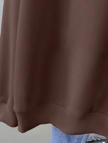 INAWLY Sweatshirt Wanita Motif Bordir Manusia Kue Jahe Natal Kerah Bulat - Coklat - View 4