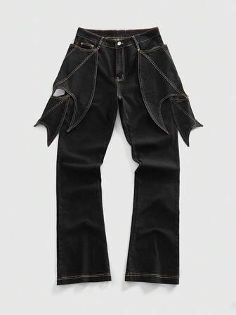 Street Life Jeans acampanados con alas de murciélago para hombre en Halloween