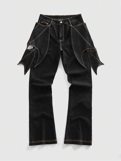 Street Life Jeans évasés avec ailes de chauve-souris pour hommes pour Halloween