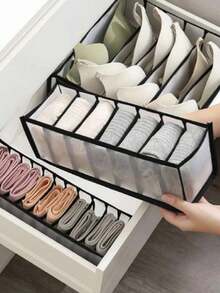 Underwear Compartment Organizer Socks Underwear Storage Box Drawer Storage Organizer Bag Sun Travel Cool - Black - View 12