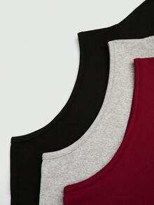 SHEIN Clasi 3pcs/Set Plus Size Basic High Neck Camisole - Multicolor - View 6