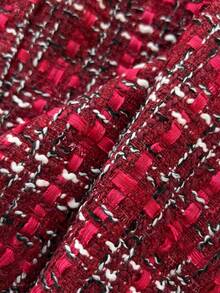 Elamini 女士红色紧身背心和迷你裙两件套，优雅奢华派对礼服，可定制，甜美风格，适合外出、约会、婚礼、派对、迷人假日时尚、秋冬季、圣诞节、情人节 - 紅色 - 查看 3