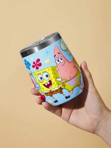SpongeBob SquarePants | SHEIN 360毫升/12盎司不锈钢材质，防漏盖，适用于冷热饮，适用于大多数车载杯架，送礼佳品 - 彩色 - 查看 4